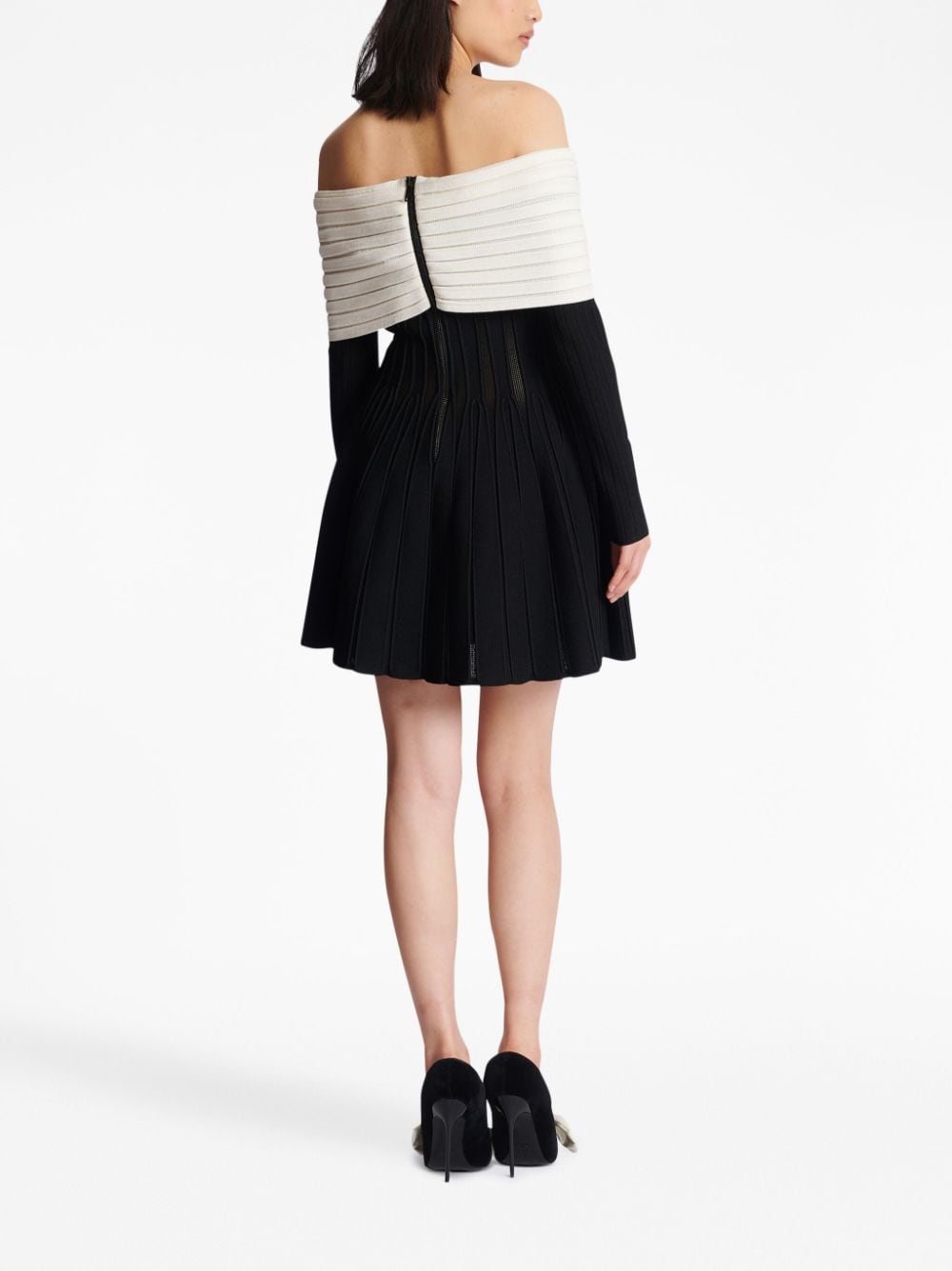 BALMAIN 23FW Women's Short Skirt in Noir Naturel