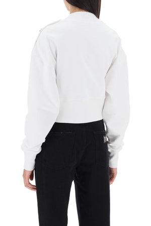 Áo len Sweatshirt Cổ Chữ V Hữu Cơ – Màu Đen