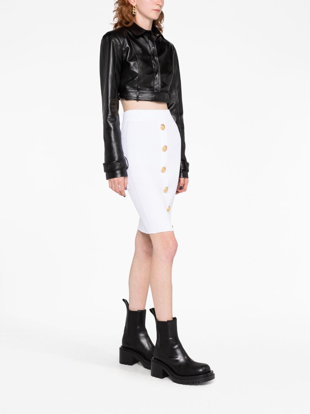 BALMAIN 24SS White Mini Skirt for Women - Latest Fashion for 2024