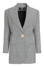 BALMAIN Elegant Virgin Wool Jacket with Prince of Wales Check