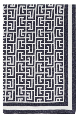 BALMAIN Luxurious Monogram Jacquard Knit Scarf for Women - FW23 Season