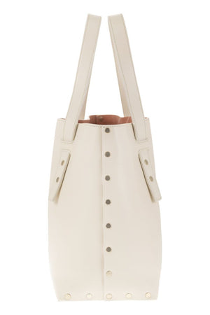 FABIANA FILIPPI Versatile Mini Tote Handbag with Studded Motif and Suede Lining for Women