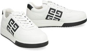 GIVENCHY White Low-Top Leather Sneakers for Men