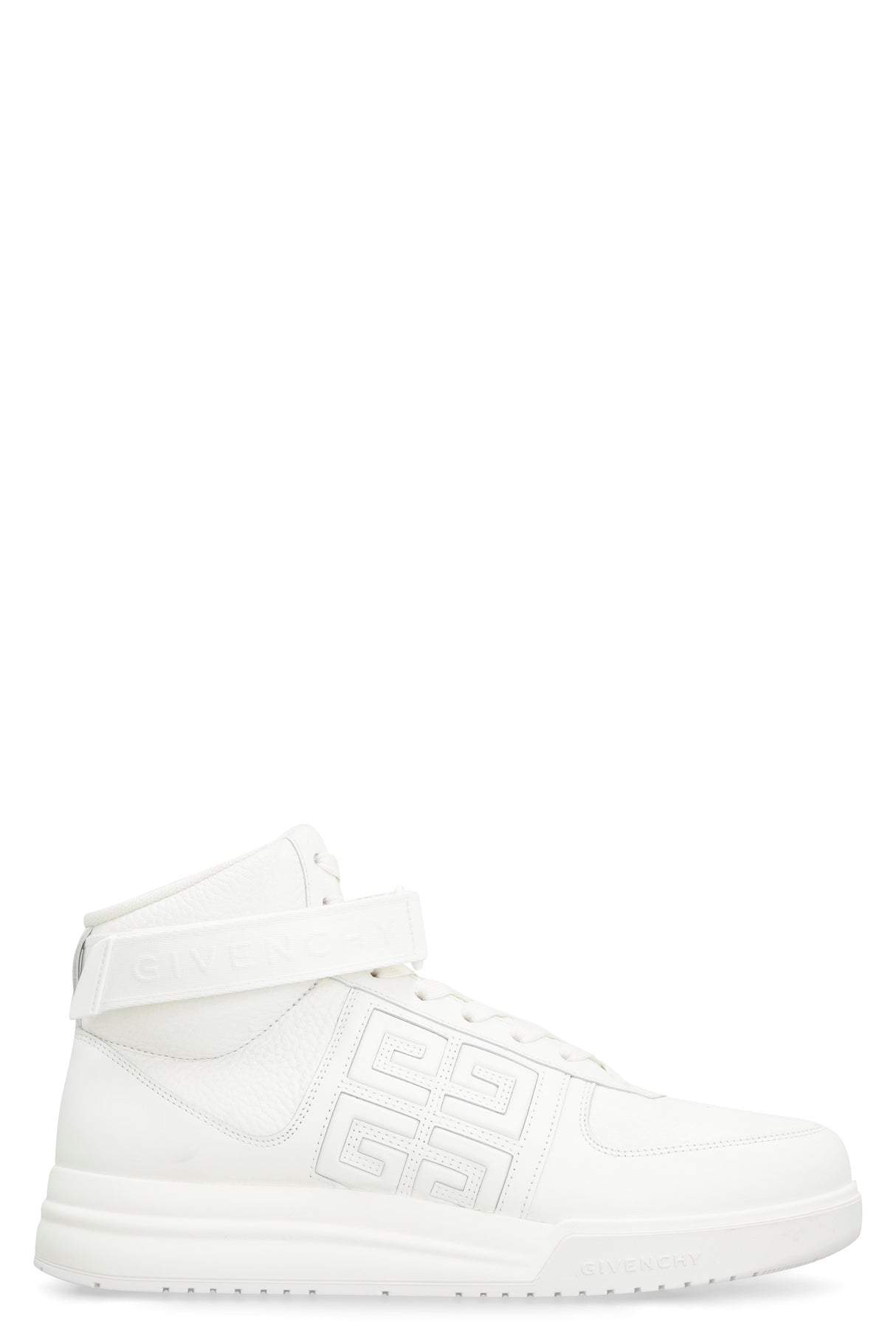 GIVENCHY Men's White Leather High-Top Shoes for FW23