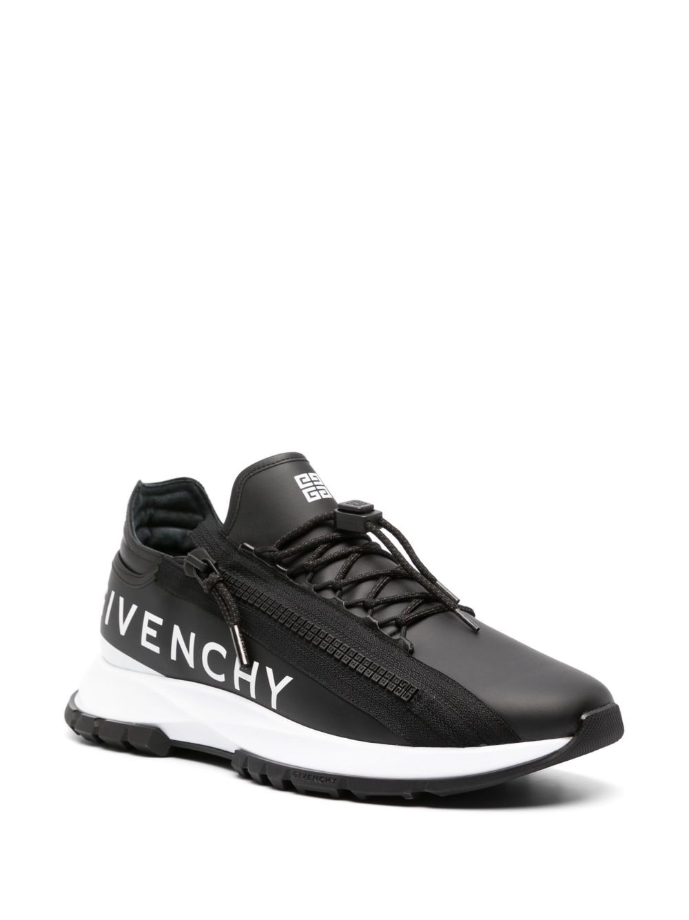 GIVENCHY Black Quilted Sneaker with Spectre Logo Print and Zipper by VIP Designer
