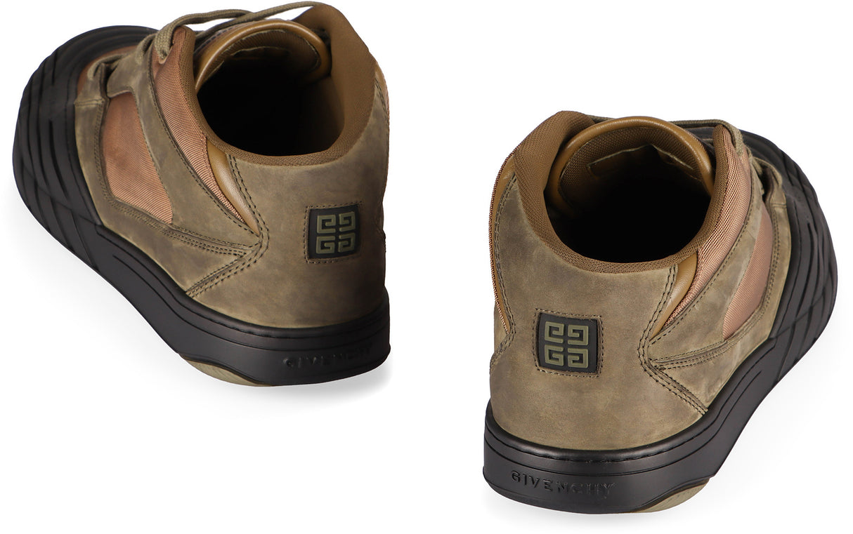 GIVENCHY Vintage Brown Mid-Top Sneakers for Men