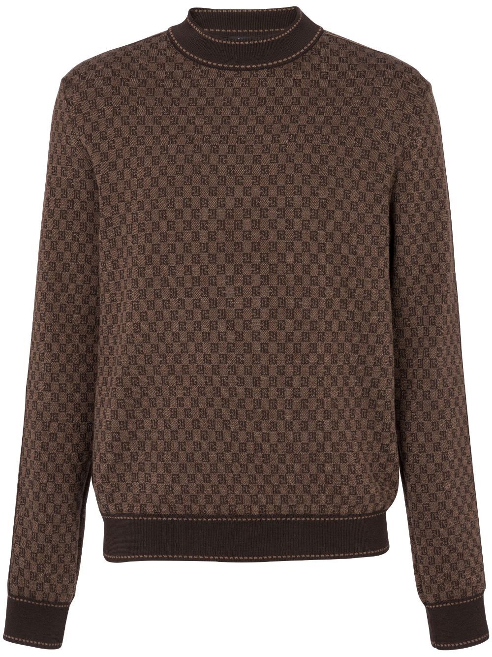 BALMAIN Brown Wool Turtleneck Sweater for Men - FW23 Collection