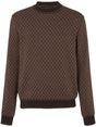 BALMAIN Brown Wool Turtleneck Sweater for Men - FW23 Collection