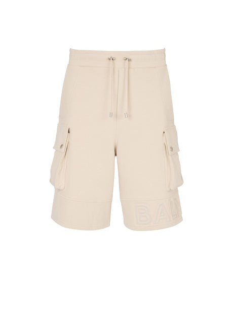 BALMAIN Embossed Reflect Cargo Shorts