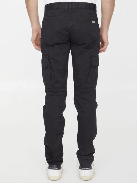 BALMAIN Men's Black Cargo Trousers - FW23 Collection