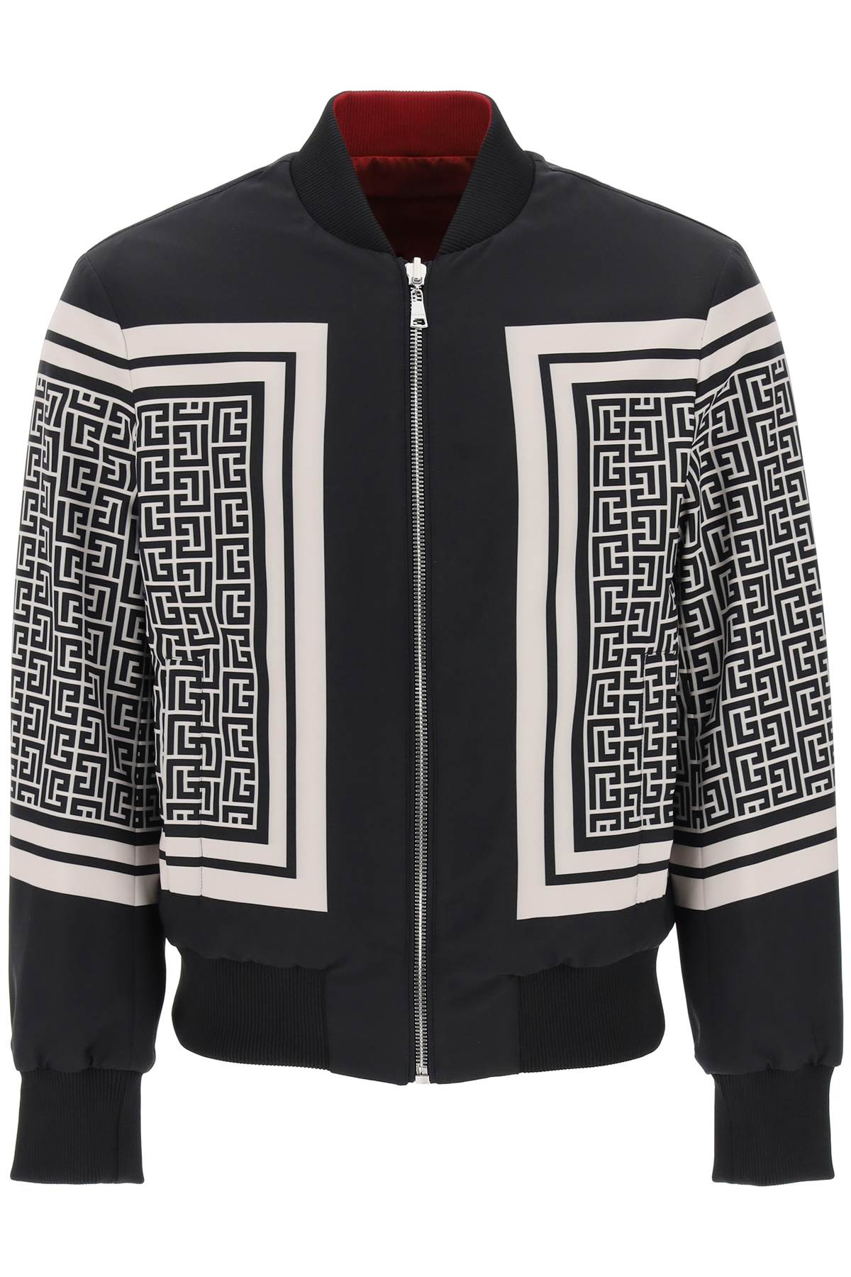 BALMAIN Reversible Monogram Scarf Bomber Jacket for Men