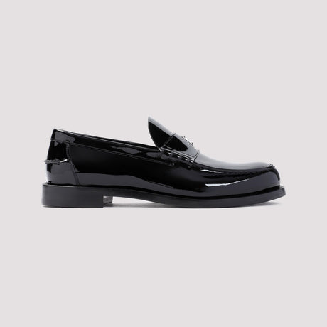GIVENCHY Elegant Black Leather Loafers