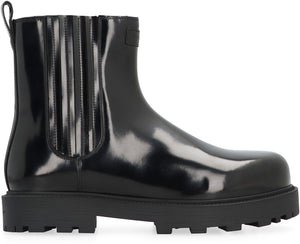 GIVENCHY Men's Black Leather Chelsea Boots for FW23