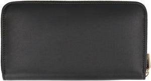 DOLCE & GABBANA Luxurious Leather Zip-Around Wallet for Women | Black