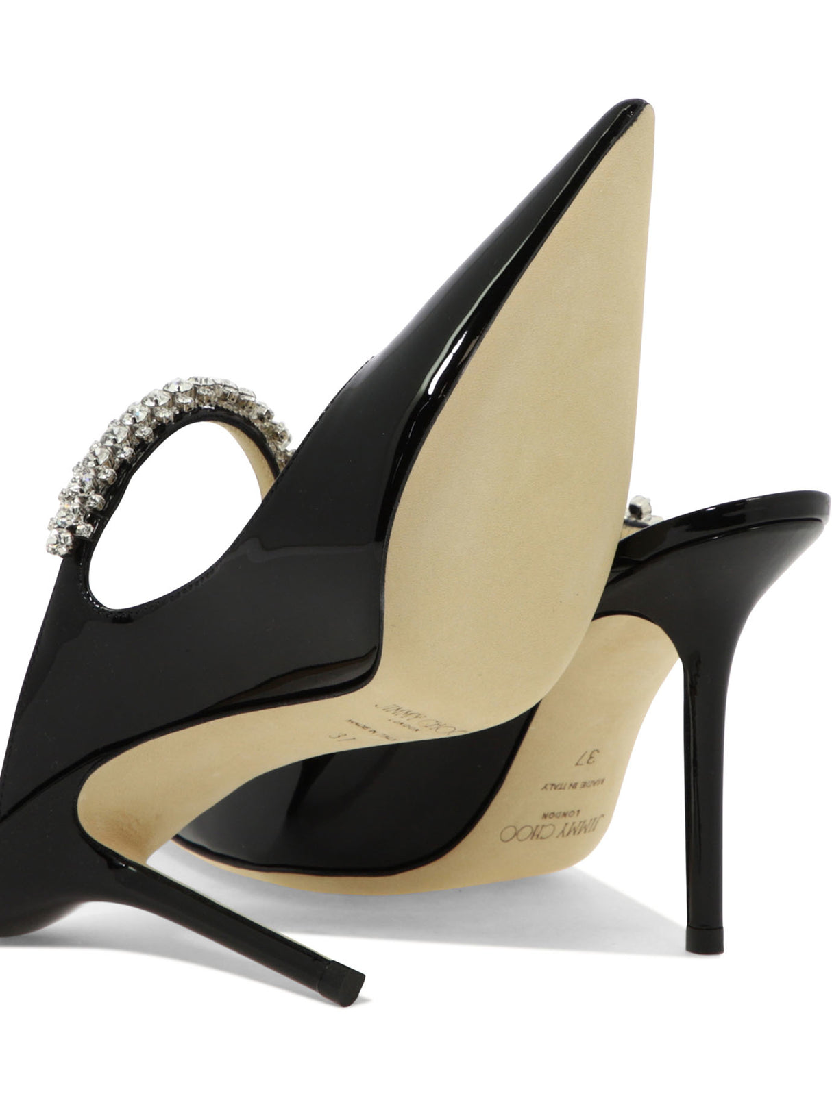 JIMMY CHOO Elegant Black Patent Leather Sabot for Women - FW24