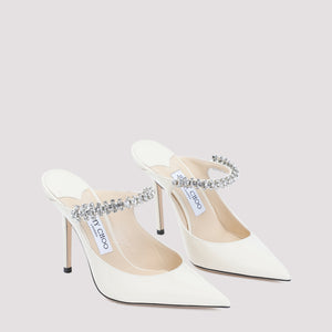 JIMMY CHOO Bing 100 Crystal-Embellished Patent Flats