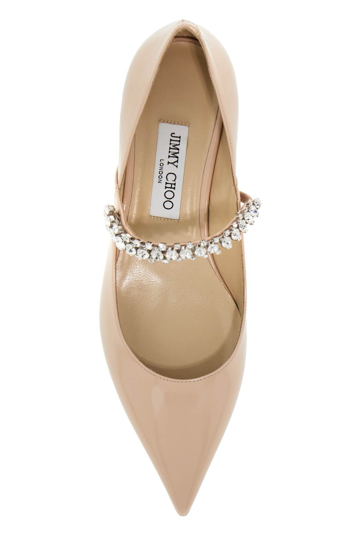 JIMMY CHOO Sparkling Crystal Embellished Patent Leather Pumps for Women