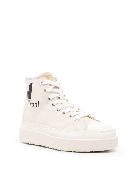 ISABEL MARANT Ecru High-Top Sneakers for Women