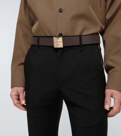 GIVENCHY Reversible 4G Belt for Men in Brown Calf Leather - SS24