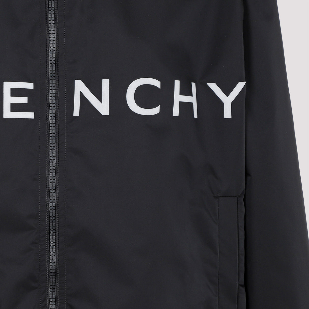 GIVENCHY Logo-Print Hooded Windbreaker for Men