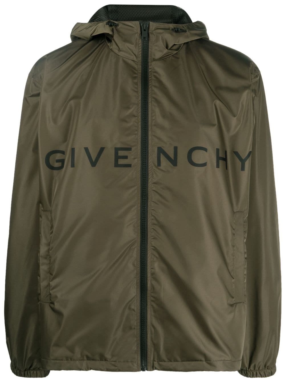 GIVENCHY Logo-Print Hooded Windbreaker for Men