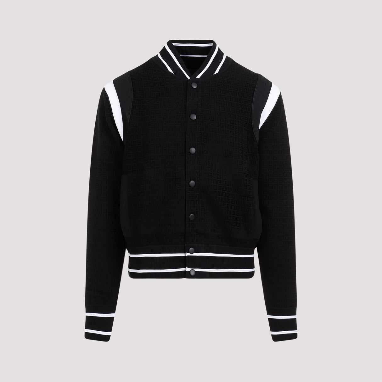 GIVENCHY Black Spring Knit Bomber Jacket for Men