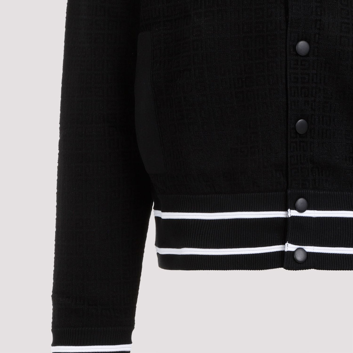 GIVENCHY Black Spring Knit Bomber Jacket for Men