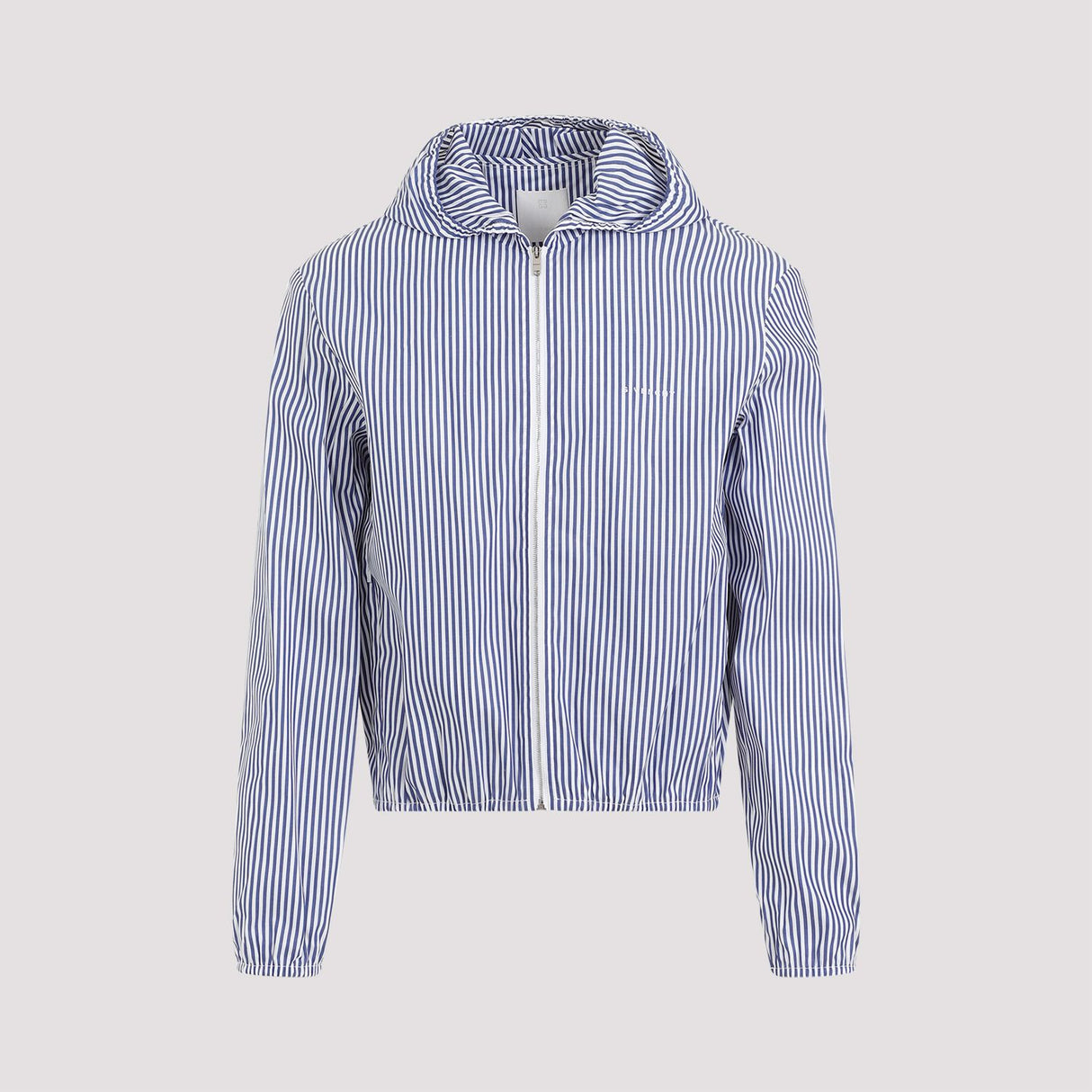 GIVENCHY Blue Shrunken Windbreaker Jacket for Men - SS24 Collection