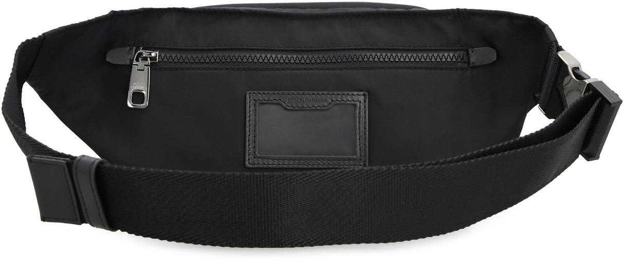 DOLCE & GABBANA Black Nylon Belt Handbag for Men - SS23 Collection