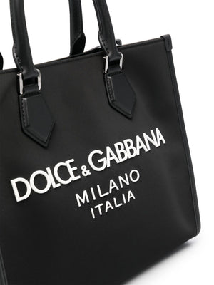 DOLCE & GABBANA Logo-Embellished Shopping Handbag for Men