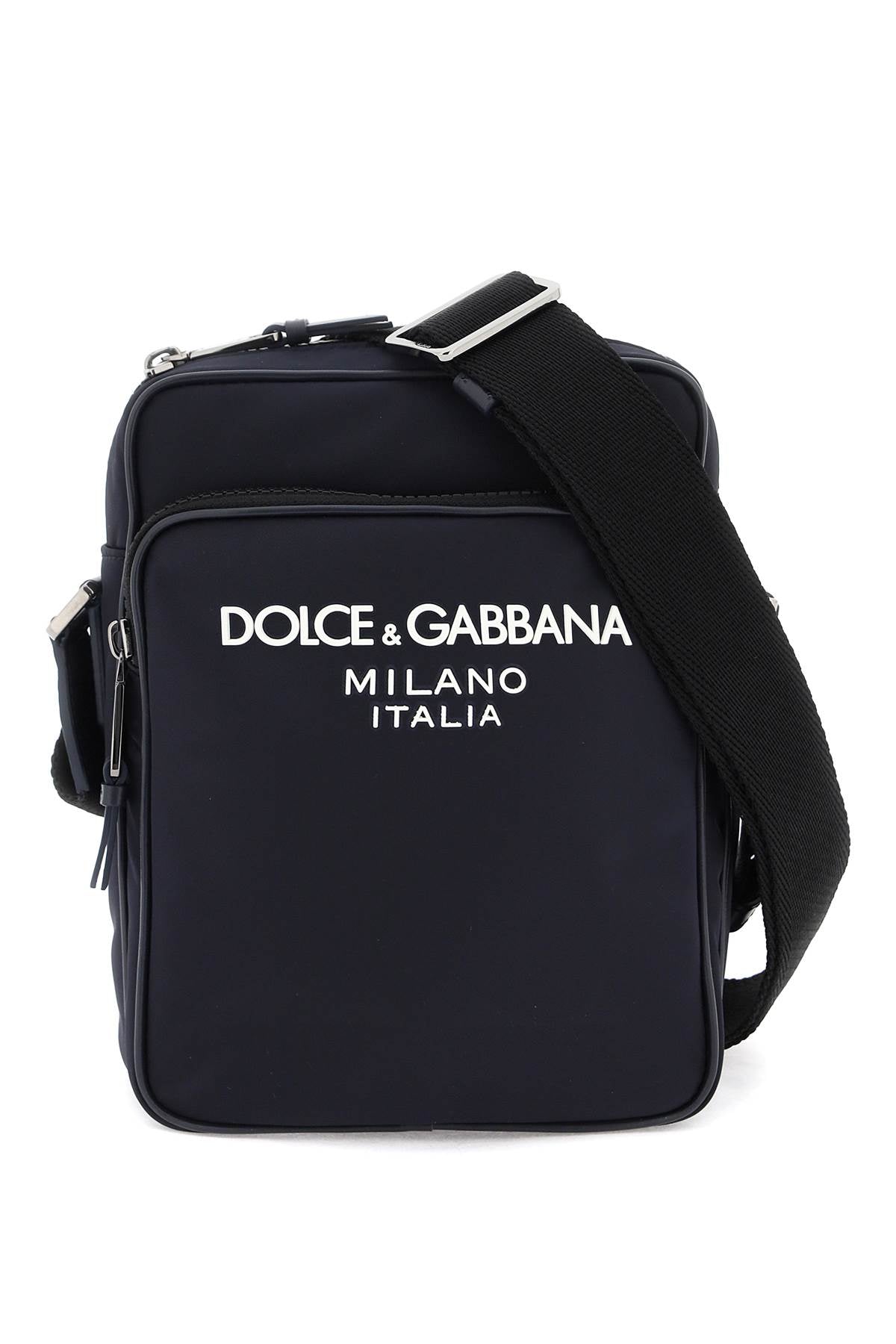 DOLCE & GABBANA Blue Nylon Messenger Handbag for Men