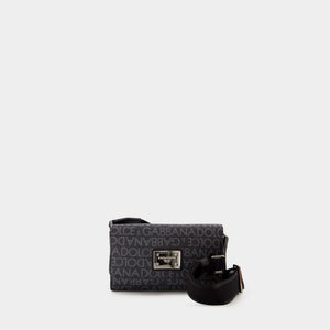 DOLCE & GABBANA Coated Jacquard Mini Crossbody Bag