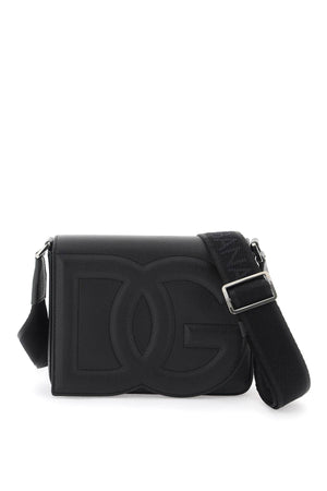 DOLCE & GABBANA Men's Mini Crossbody Handbag in Black Leather