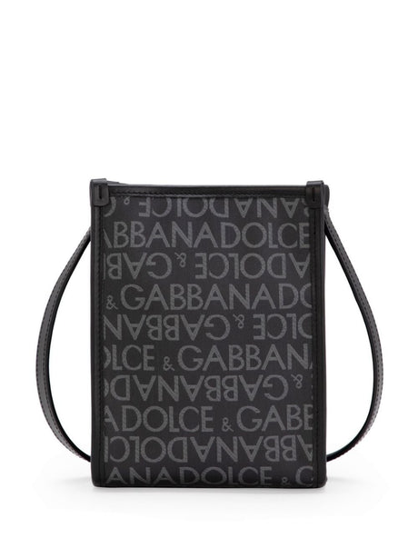 DOLCE & GABBANA Urban Monochrome Tote with Silver Accents