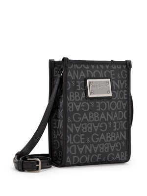 DOLCE & GABBANA Urban Monochrome Tote with Silver Accents