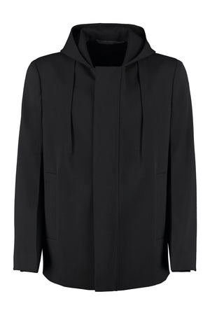 GIVENCHY Men's Black Virgin Wool Jacket for SS22