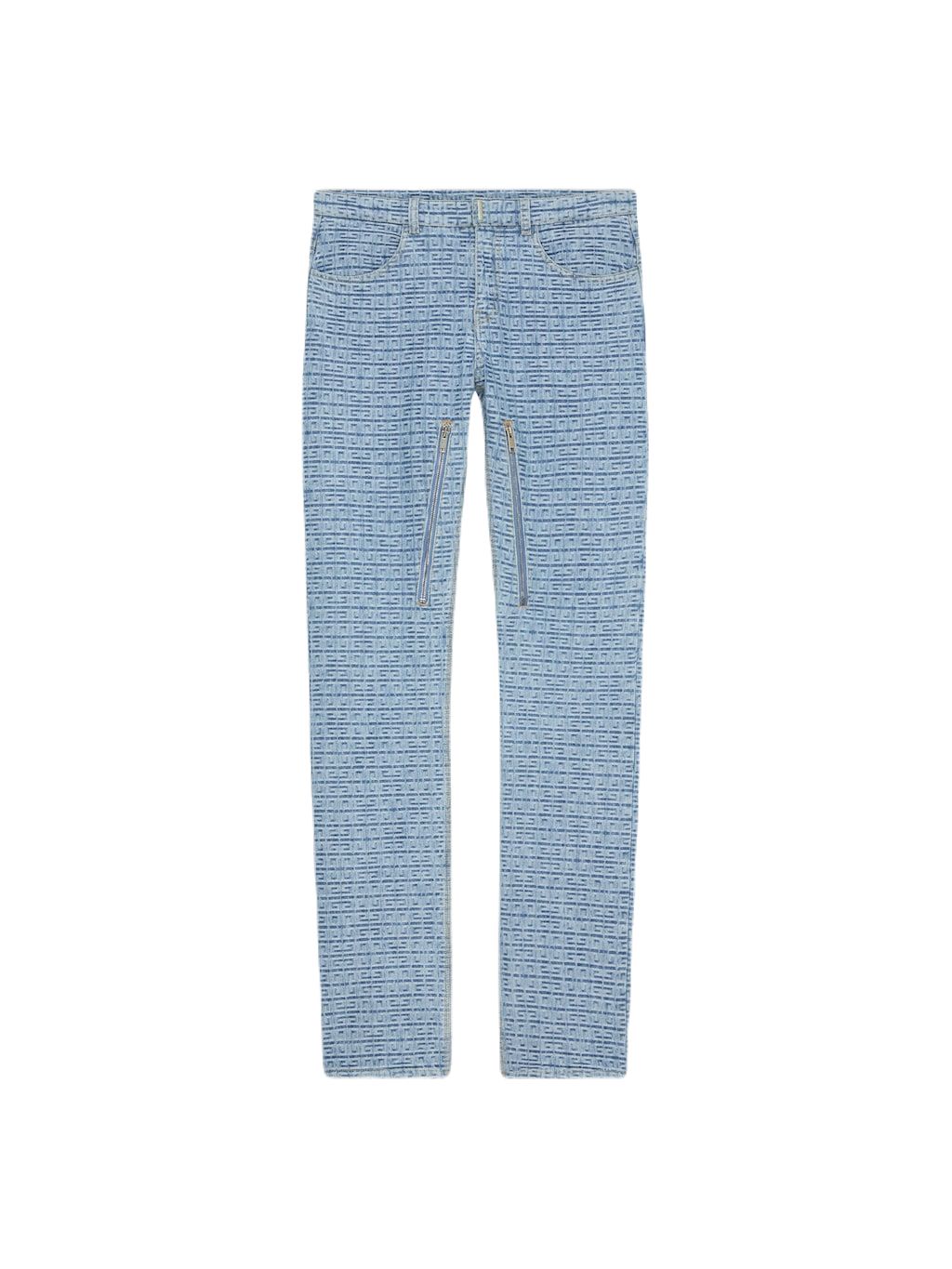 GIVENCHY Clear Blue 4G-Motif Straight-Leg Jeans for Men