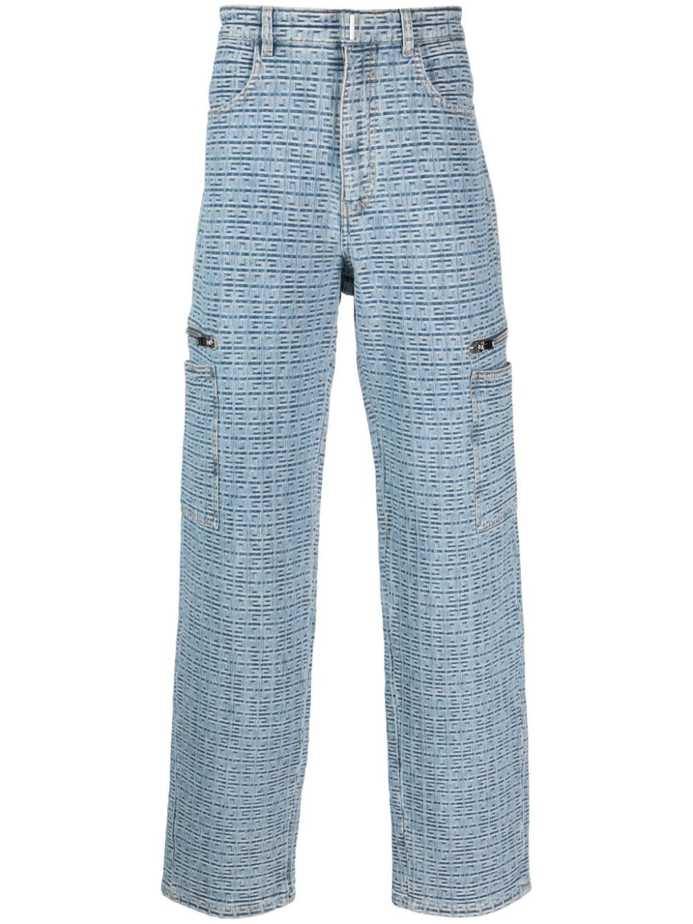 GIVENCHY Blue Cotton Pants for Men - SS24 Collection