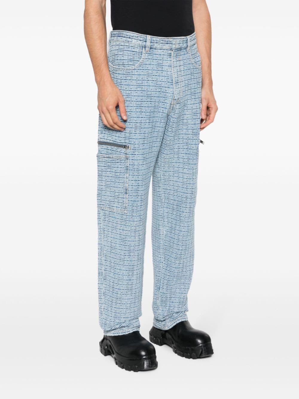 GIVENCHY Blue Cotton Pants for Men - SS24 Collection