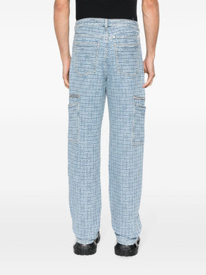 GIVENCHY Blue Cotton Pants for Men - SS24 Collection