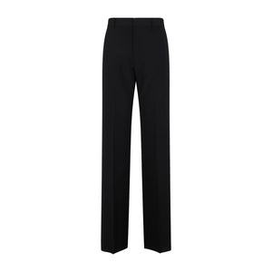 GIVENCHY Men's Black Tailored Wool Trousers for FW23