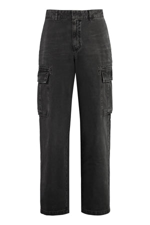 GIVENCHY Men's Multi-Pocket Gray Straight-Leg Trousers for SS24