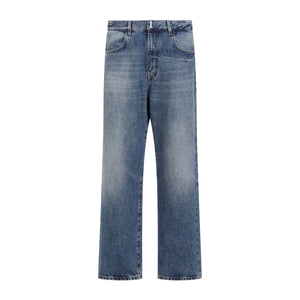 GIVENCHY Straight Leg Contrast Stitch Jeans