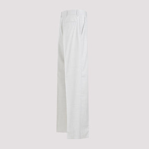 GIVENCHY Extra Wide Leg Trousers in White for Men - SS24 Collection