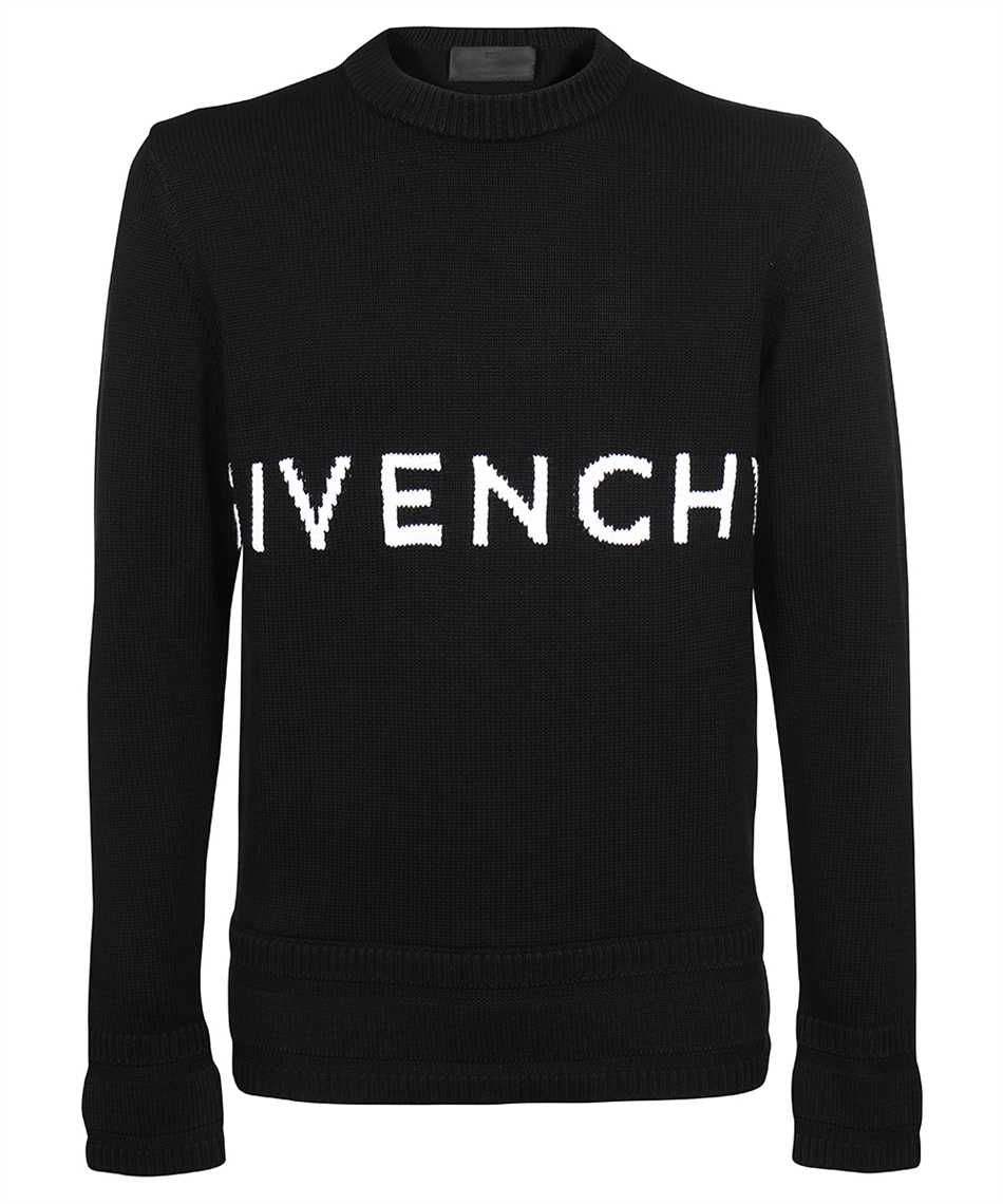 GIVENCHY Black Cotton Crew-Neck Sweater for Men