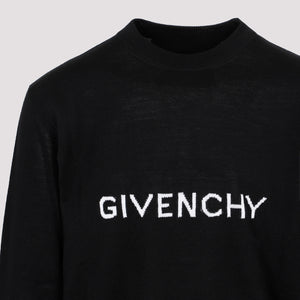 Black Logo-Embroidered Wool Jumper for Men from Givenchy - FW23 Collection