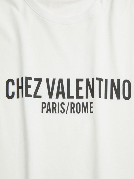 VALENTINO Cotton Slogan Print Drop Shoulder T-Shirt