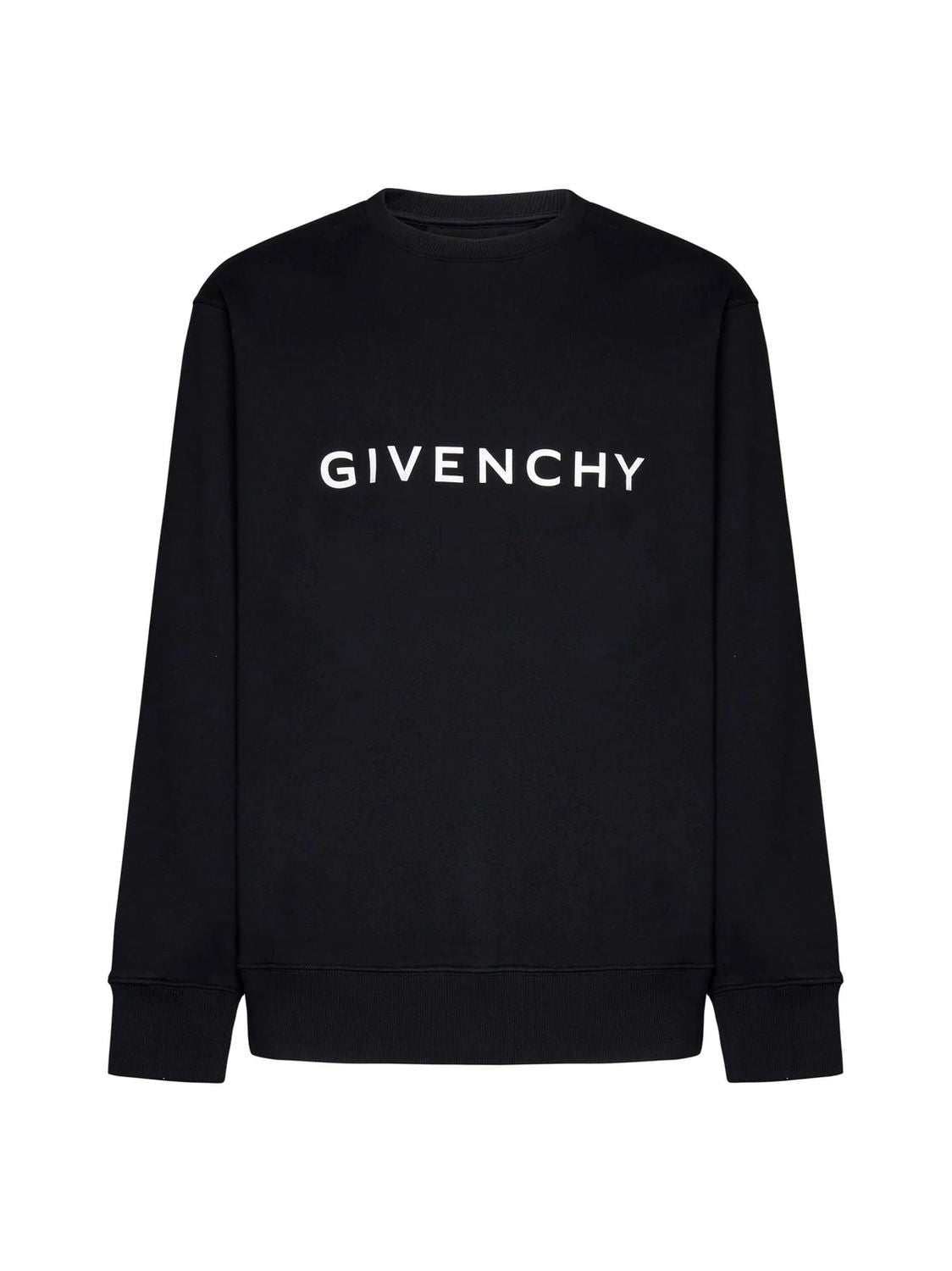 Áo Sweatshirt Nam Givenchy Cotton Màu Đen có In Logo và Các Cạnh Xẻ
