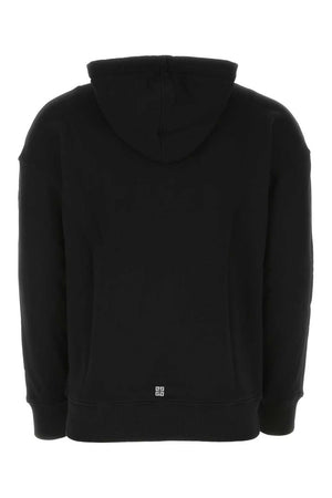 GIVENCHY Men's Black Cotton Hoodie for SS24