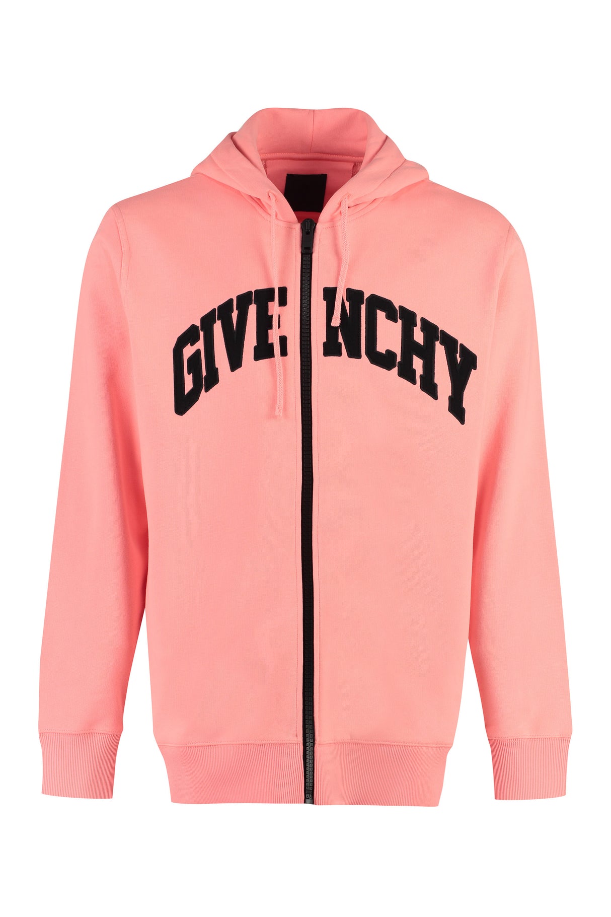 GIVENCHY Men's Orange Full Zip Hoodie for SS23